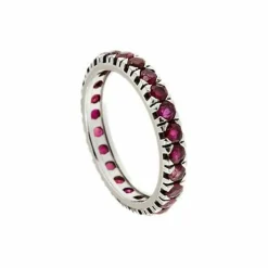 Bague d'éternité avec rubis