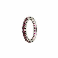 Bague d'éternité avec rubis