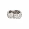 Bague d'éternité en diamant vintage, bande de platine