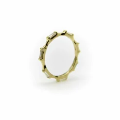 Bague d'éternité en diamant baguette en or