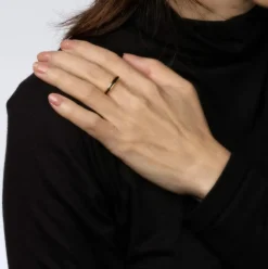 Bague d'éternité en onyx noir français