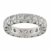 Bague d'éternité en or blanc 3,71 carats avec diamants
