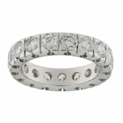 Bague d'éternité en or blanc 3,71 carats avec diamants