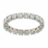 Bague d'éternité en or blanc avec diamants de 1,80 ct