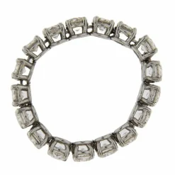 Bague d'éternité souple en or blanc avec diamants de 2,03 ct