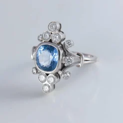Bague Duchesse Saphir de Ceylan Diamants