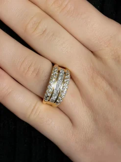 BAGUE "ECLIPSE" OR & DIAMANTS
