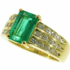 Bague Emeraude & Diamant