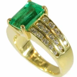 Bague Emeraude & Diamant