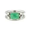 Bague Emeraude cabochon Diamants