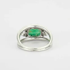 Bague Emeraude cabochon Diamants
