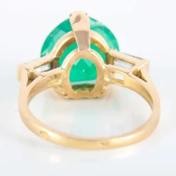 Bague Emeraude Coeur Diamants