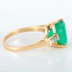 Bague Emeraude Coeur Diamants