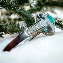 Bague Emeraude diamants