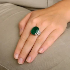 Bague Emeraude Diamants