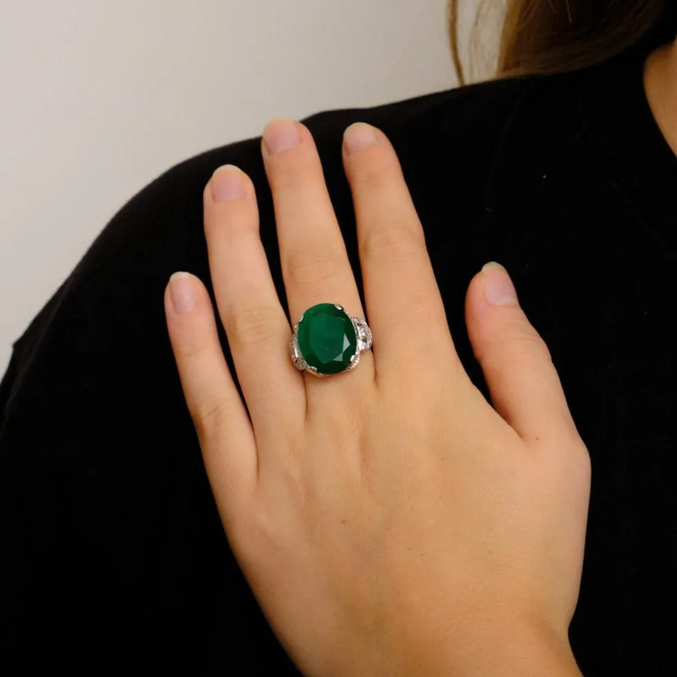 Bague Emeraude Diamants