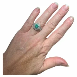 Bague Emeraude diamants