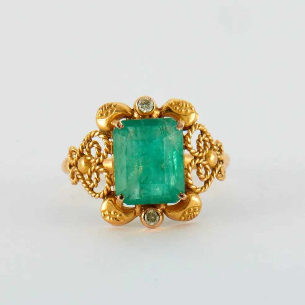 Bague Emeraude Diamants