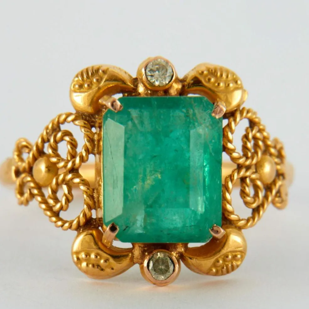Bague Emeraude Diamants
