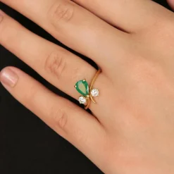 Bague Emeraude et Diamants