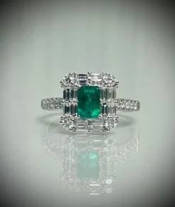 Bague Emeraude et Diamants