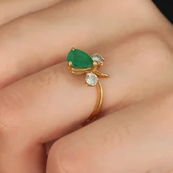 Bague Emeraude et Diamants
