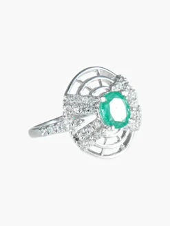 Bague Emeraude et Diamants
