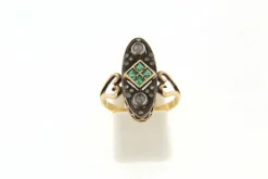 Bague Emeraudes Diamants