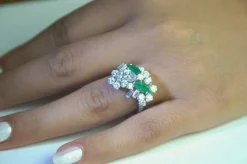 Bague Emeraudes Diamants