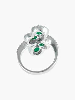Bague Emeraudes Diamants