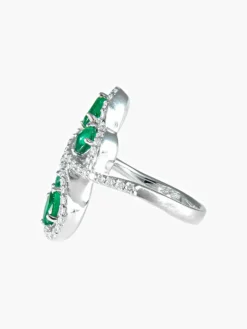 Bague Emeraudes Diamants
