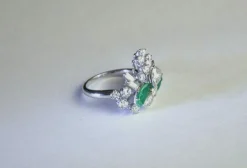 Bague Emeraudes Diamants