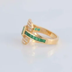 Bague Emeraudes pavage Diamants