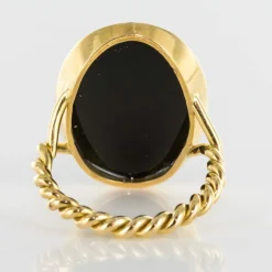 Bague Empire camée sur onyx et diamants
