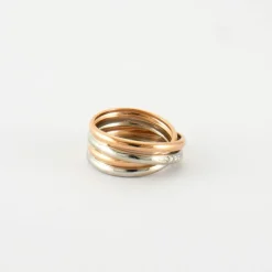 Bague en 3 ors & diamants