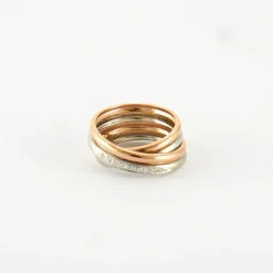 Bague en 3 ors & diamants