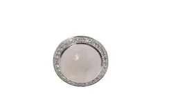 Bague en blanc, quartz rose et diamants