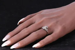 Bague en diamant de style rococo du XVIIIe siècle