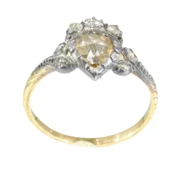 Bague en diamant de style rococo du XVIIIe siècle