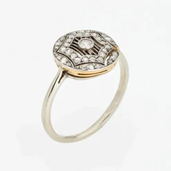 bague en diamant édouardien antique en platine