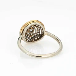 bague en diamant édouardien antique en platine