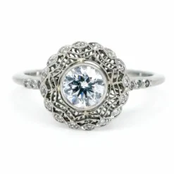 Bague en diamant et platine