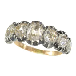 Bague en diamant taille rose de la fin de l'époque géorgienne du début de l'époque victorienne