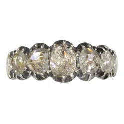 Bague en diamant taille rose de la fin de l'époque géorgienne du début de l'époque victorienne