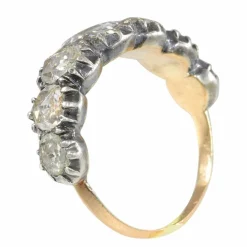 Bague en diamant taille rose de la fin de l'époque géorgienne du début de l'époque victorienne