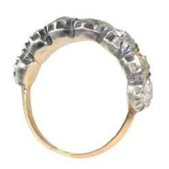 Bague en diamant taille rose de la fin de l'époque géorgienne du début de l'époque victorienne