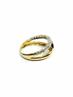 Bague en diamants & saphir