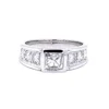 Bague en diamants Princesse avec pierres rondes, or blanc
