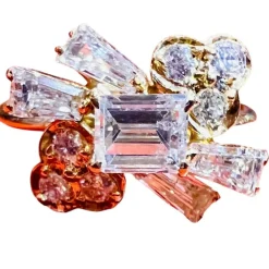 Bague En Or 18 Carat Sertie Diamants