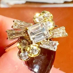 Bague En Or 18 Carat Sertie Diamants